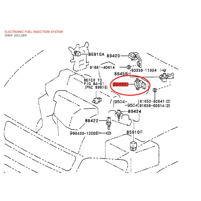Drosselklappen- oder Gaspedalstellungssensor (TPS-Sensor) für Toyota Land Cruiser J8/9/RAV4 - Original Toyota Land Cruiser
