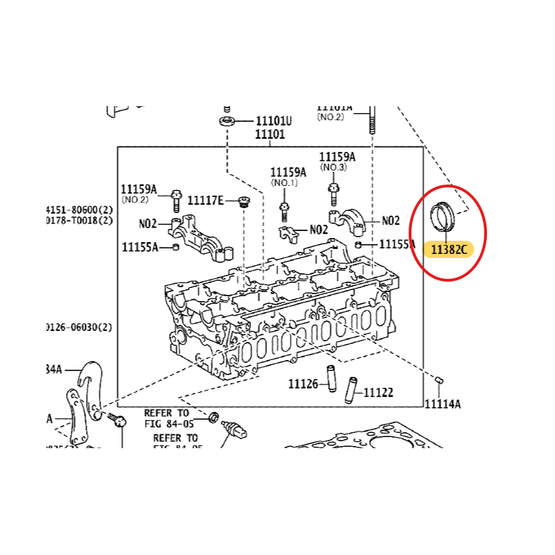 Joint d'arbre à cames (moteur 1GDFTV/2GDFTV), pour Toyota Land Cruiser J15/Hilux Revo - Original Toyota Land Cruiser
