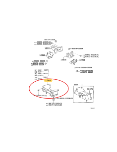 Suporte ou coxim do motor traseiro (motor 1HZ), para...