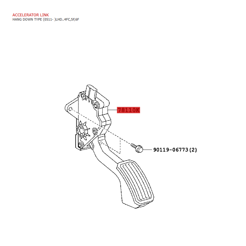 Sensore o Pedale acceleratore elettronico, Toyota RAV4 (dal 2005 al 2013) - Originale Toyota Land Cruiser