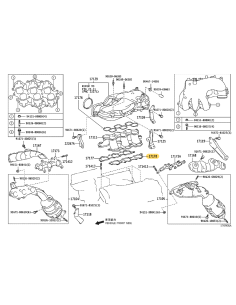 Junta colector admisión Nº2 (motor 1GRFE), para Toyota...