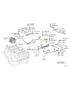 Einspritzrohr Nr. 6 (Motor 1VDFTV), für Toyota Land...