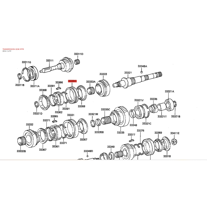 Manchon synchroniseur Nº2 boîte de vitesses pour Toyota Land Cruiser J7 (de 1984 à 1996) - Original Toyota Land Cruiser