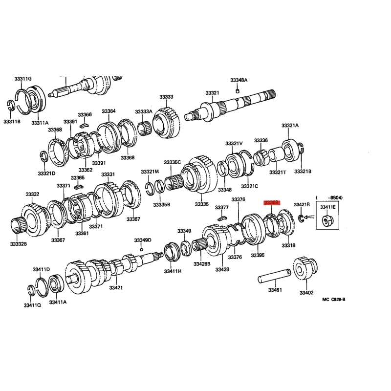 Anello sincronizzatore, quinta marcia, cambio per Toyota Land Cruiser J7 (1984 al 1996) - Originale Toyota Land Cruiser