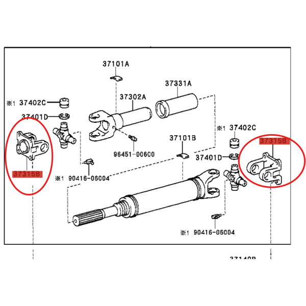 Horquilla cardan, Toyota Land Cruiser...
