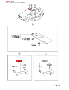 Innenhandgriff, rechts oder links, für Toyota RAV4 (2005...