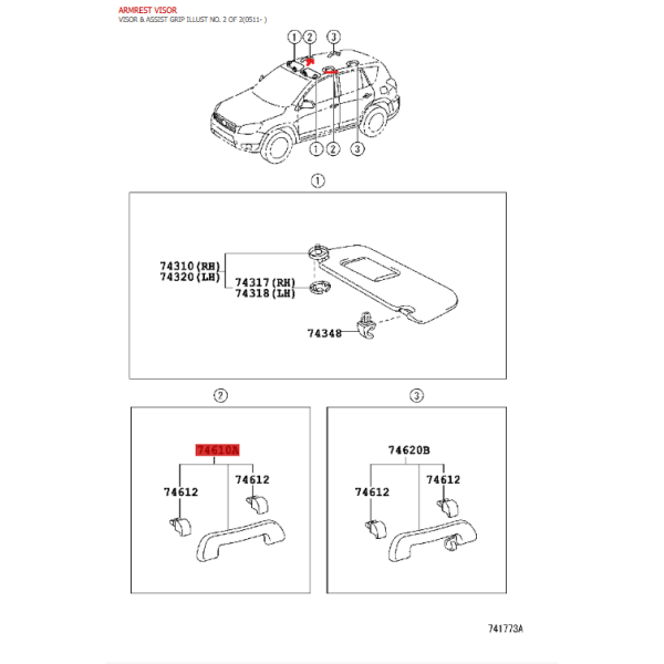 Pega interior, direita ou esquerda, para Toyota...