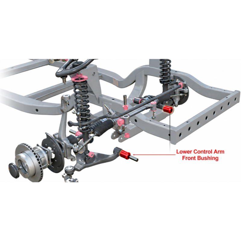 Kit of 2 reinforced lower front control arm silentblocks (n-2) Mitsubishi Montero V60 / V80 - Pedders