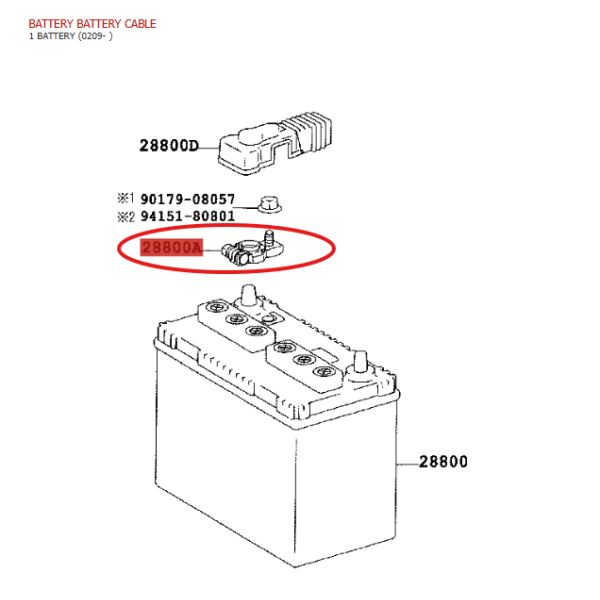 Positiver Batteriepol, für Toyota Land Cruiser...