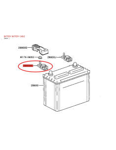 Positive battery terminal, for Toyota Land Cruiser J9... 2