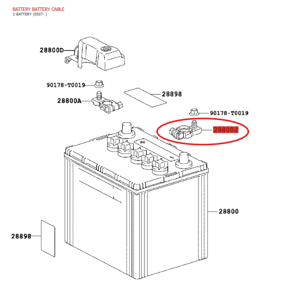 Negativer Batterieklemme, für Toyota Land...