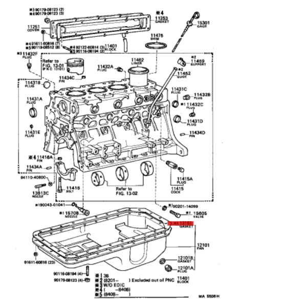 JUNTA TAPA CARTER MOTOR 3B J-4/6