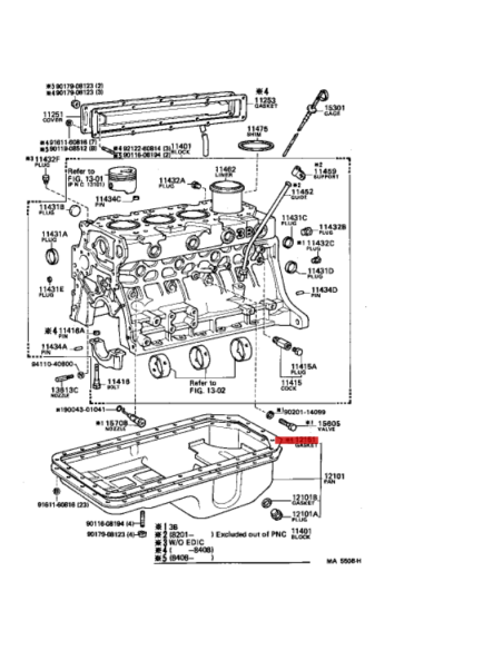 JUNTA TAPA CARTER MOTOR 3B J-4/6
