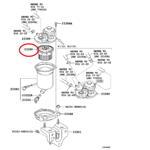 FILTRO GASOIL J-20