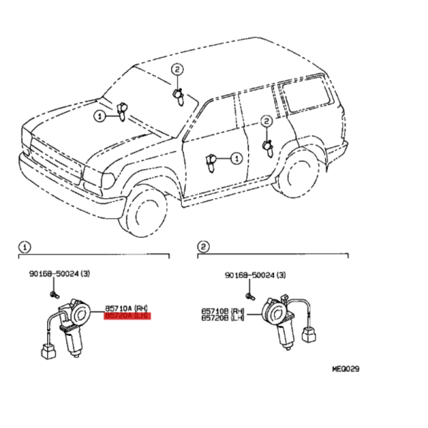 MOTOR ELEVALUNAS LADO CONDUCTOR J8