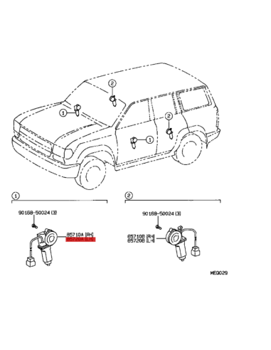 MOTOR ELEVALUNAS LADO CONDUCTOR J8
