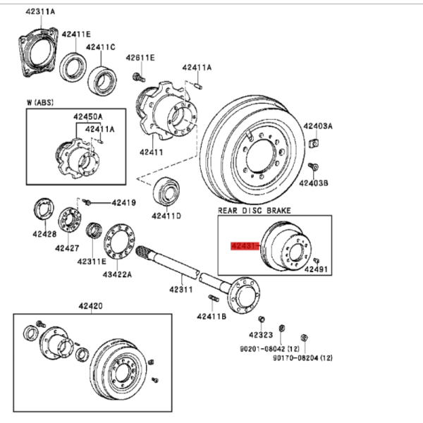 Disco de freno trasero hdj80
