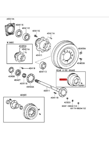 Disco de freno trasero hdj80
