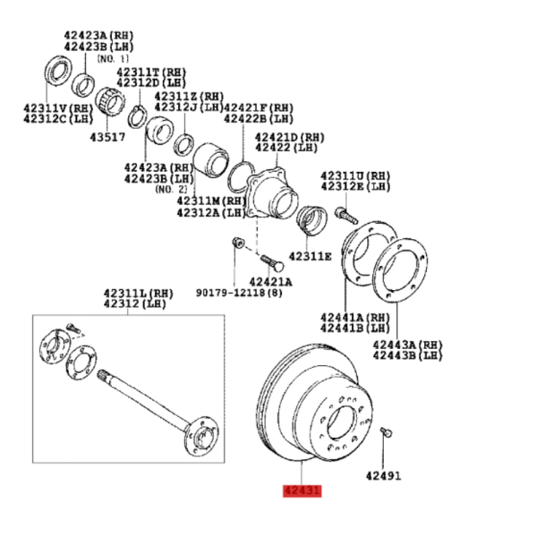Disco de freno trasero hdj100