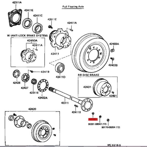 CONO BUJE RUEDA J-8