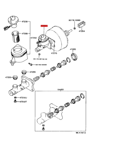 BOMBA FRENO  J8 (CON ABS) AISIN ORIGINAL TOYOTA LAND CRUISER