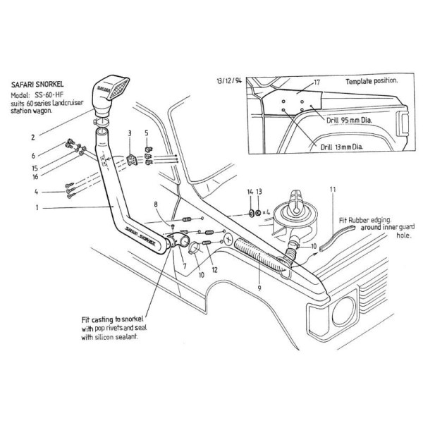 SNORKEL SAFARI LAND CRUISER J6