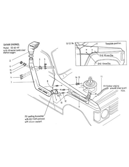 SNORKEL SAFARI LAND CRUISER J6