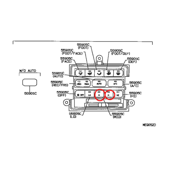 BOTONERA CENTRAL, BOTON "CUADRADO" J-8