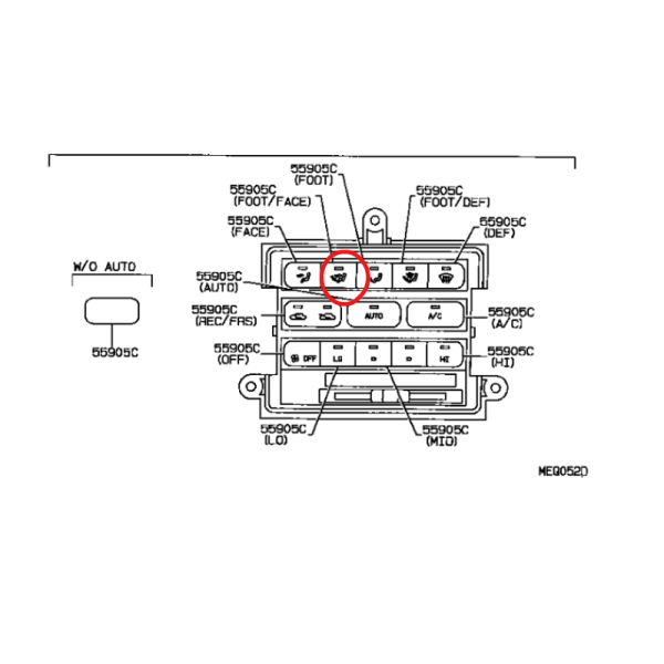 BOTONERA CENTRAL, BOTON "SALIDA AIRE" J-8