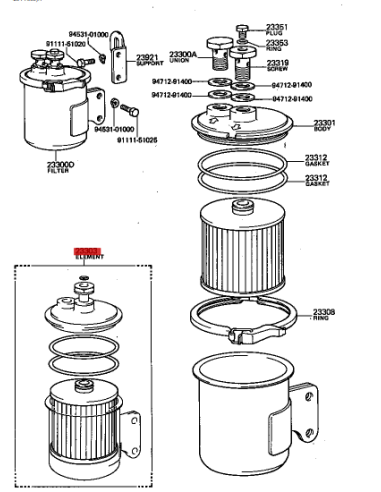 FILTRO GASOIL, SERIE 4