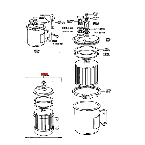 FILTRO GASOIL, SERIE 4
