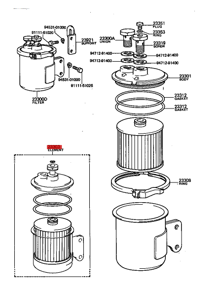 FILTRO GASOIL, SERIE 4