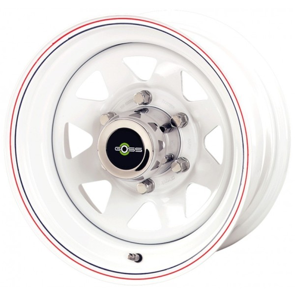 LLANTA GOSS TRIANG. 10x15/6x139,7/ET -44/BLANCO