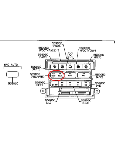 BOTONERA CENTRAL, BOTON "REC-FRS" J-8