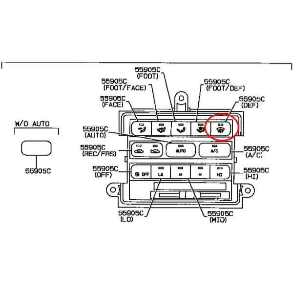 BOTONERA CENTRAL, BOTON "DEF" J-8