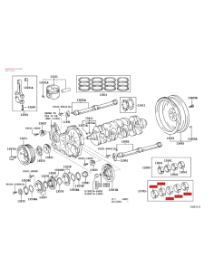 Main bearing cap nº 2 (1kdftv engines) - Genuine Toyota... 2
