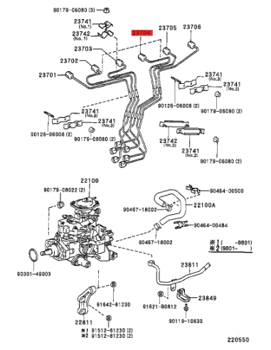TUBO INYECTOR J-8 NUM.4