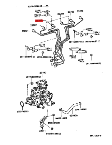 TUBO INYECTOR J-8 NUM.3