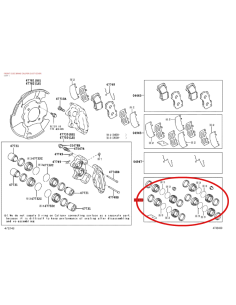 KIT ORIGINAL REPARACION PINZAS DELANTERAS J-12, ANTERIOR A 09/05 2